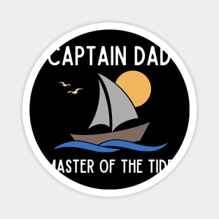 Captain Dad Master of the Tide Sailboat Magnet